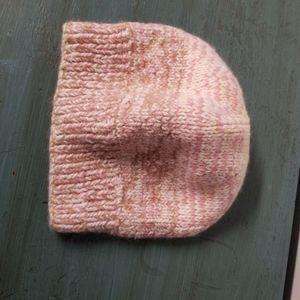 Small pink adult teenager teen hat knitcore cap beanie